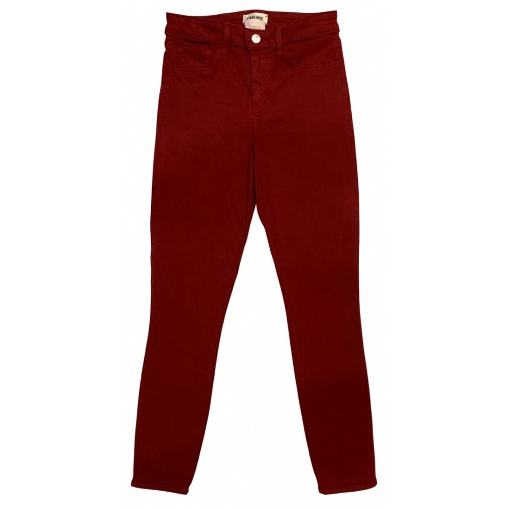 L'AGENCE Margot Maigre Taille Haute Vin (Skinny High Rise Wine) Jeans